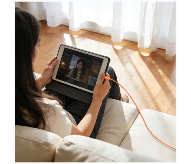 USAMS Kabel 30W 3A Silicone USB-C do Lightning pomarańczowy - 1569042 - zdjęcie 13